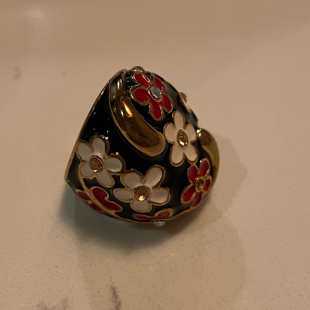 Cocktail enamel ring - Picture 5 of 5